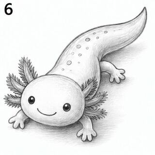 Salamandra desenhado a lápis